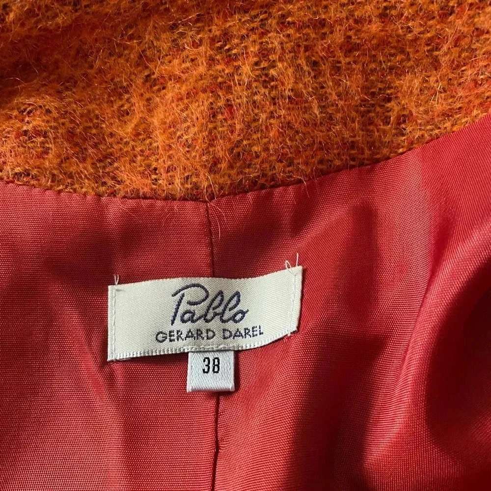 GERARD DAREL | Rustic Orange Wool Blend Blazer Size 38 (US 8) - Picture 8 of 11